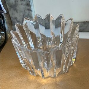 Clear Glass Orrefors  Crown Bowl 6 1/4 Inch